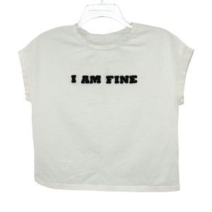 I AM FINE Graphic Boxy Tee - Med/Large